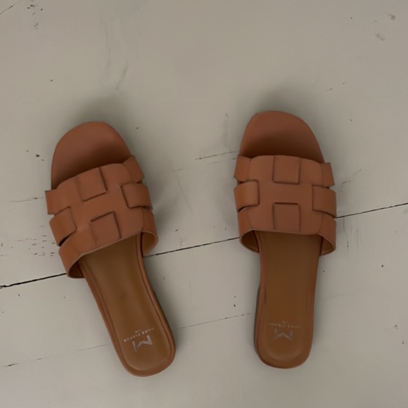 Marc Fisher Shoes - Marc Fisher brown leather slides Sandals